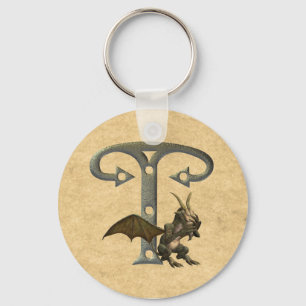 Gargoyles Monogram T Key Ring