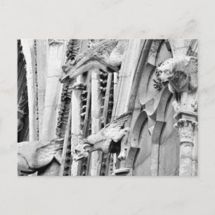 Gargoyles, Notre Dame de Paris cathedral, Paris Postcard
