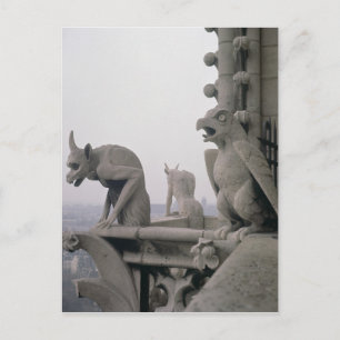 Gargoyles on the balustrade of the Grande Postcard