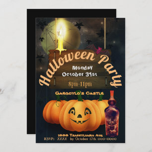 Gargoylo's Castle Halloween Custom Invite