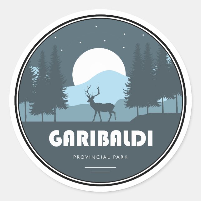 Garibaldi Provincial Park Deer Classic Round Sticker (Front)