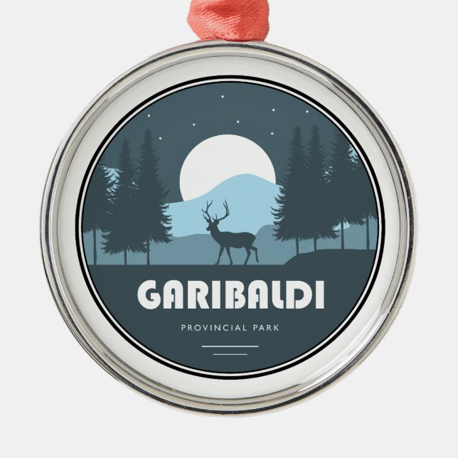 Garibaldi Provincial Park Deer Metal Tree Decoration (Front)