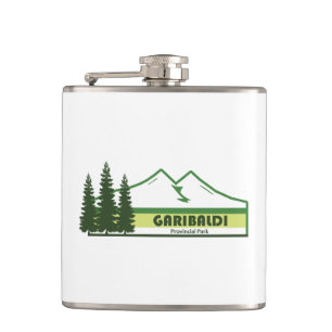 Garibaldi Provincial Park Green Stripes Hip Flask