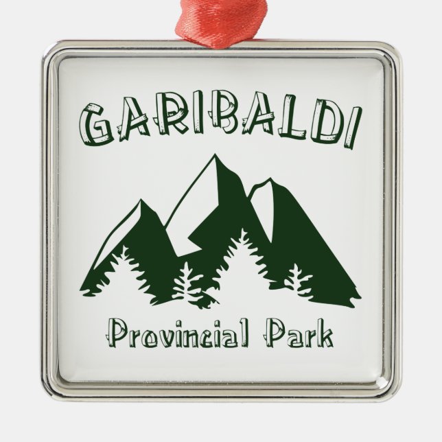 Garibaldi Provincial Park Metal Tree Decoration (Front)