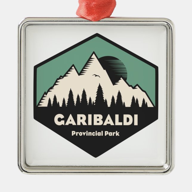 Garibaldi Provincial Park Metal Tree Decoration (Front)