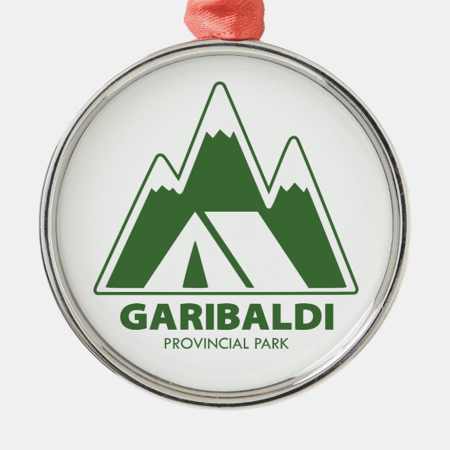 Garibaldi Provincial Park Mountains Camping Metal Tree Decoration (Front)
