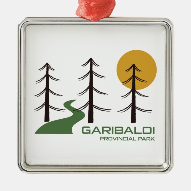 Garibaldi Provincial Park Trail Metal Tree Decoration (Front)