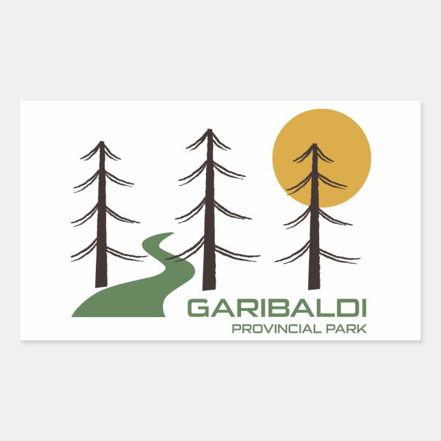 Garibaldi Provincial Park Trail Rectangular Sticker (Front)
