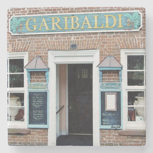 Garibaldi's Charleston, SC Marble Stone Coaster. Coaster (Front)