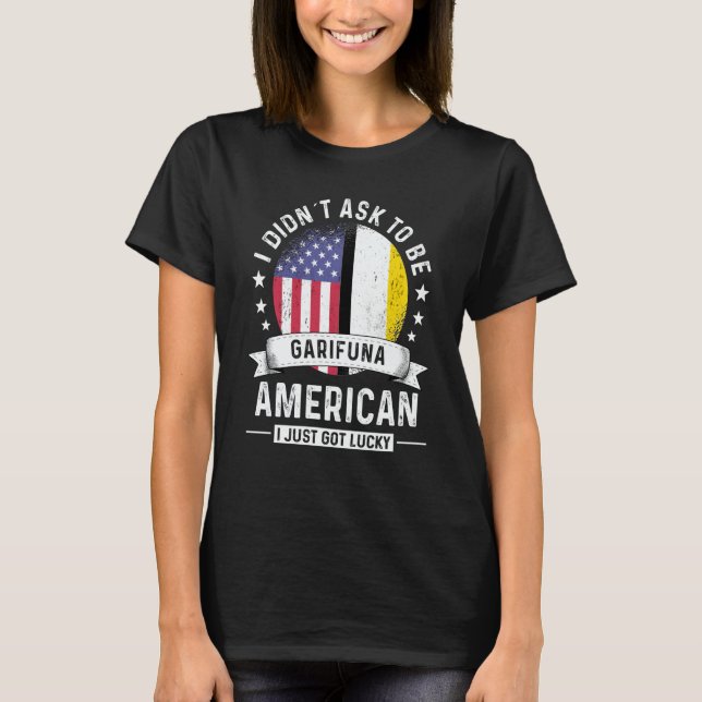 Garifuna American Patriot Grown  Humor Flag T-Shirt (Front)