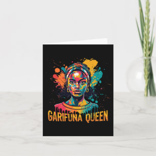 Garifuna Queen Design For Honduras Caribbean Afro  Card