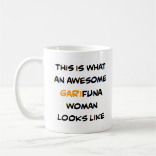 garifuna woman, awesome coffee mug