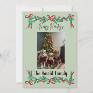 Garland and Bows Holiday Card