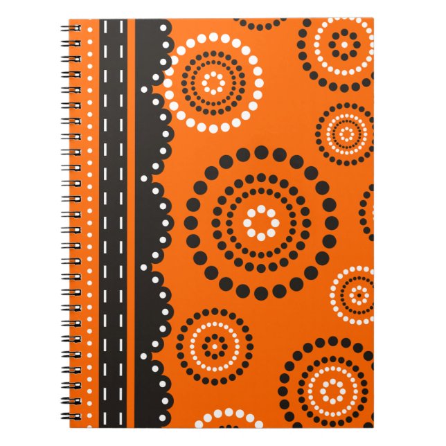 Garland ARTdeco black white + your backgr. colour Notebook (Front)
