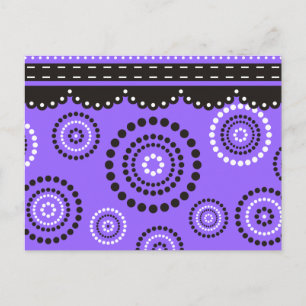 Garland ARTdeco black white + your backgr. colour Postcard