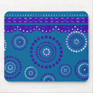 Garland ARTdeco violet blue + your backgr. colour Mouse Mat