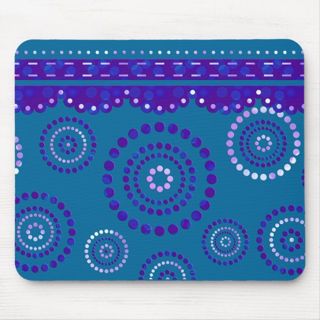 Garland ARTdeco violet blue + your backgr. colour Mouse Mat (Front)