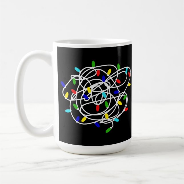 Garland Christmas Lights  Coffee Mug (Left)