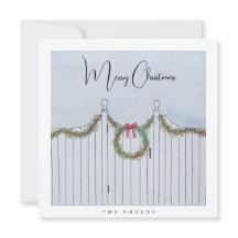 Garland Fence Holiday Card