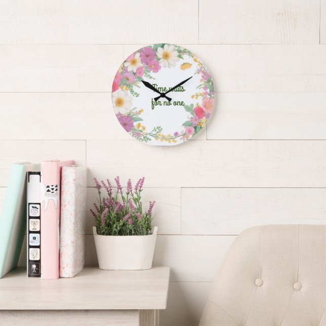 Garland Flowers Clock (Reading Room)