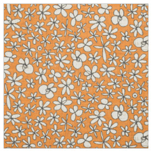 garland flowers orange fabric