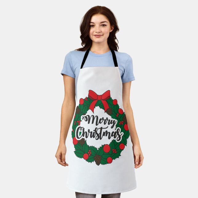 Garland Merry Christmas Apron (Worn)