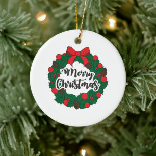 Garland Merry Christmas Ceramic Tree Decoration