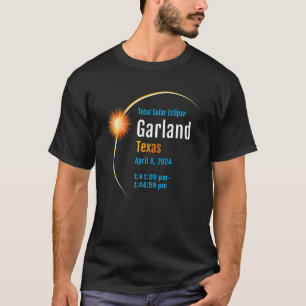 Garland Texas Tx Total Solar Eclipse 2024 1 T-Shirt