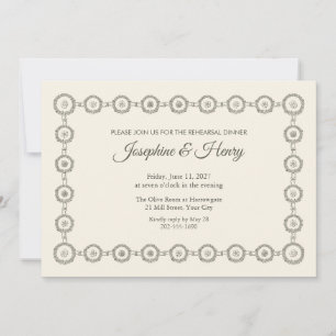 Garlanded Chainlet Rehearsal Dinner Invitation