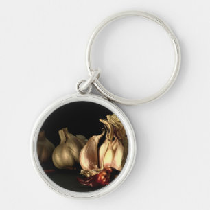Garlic and Chilli Pepper Spices Key Ring
