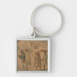 Garlic and Onion Sellers, 1826 (w/c on paper) Key Ring