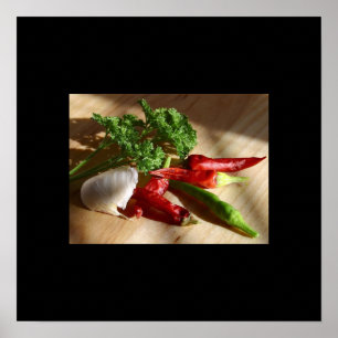 Garlic and Pepper Poster