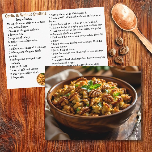 Garlic and Walnut Stuffing Recipe Card (Creator Uploaded)