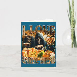 Garlic Bread Food Lover Funny Skeleton Meme Humor  Card