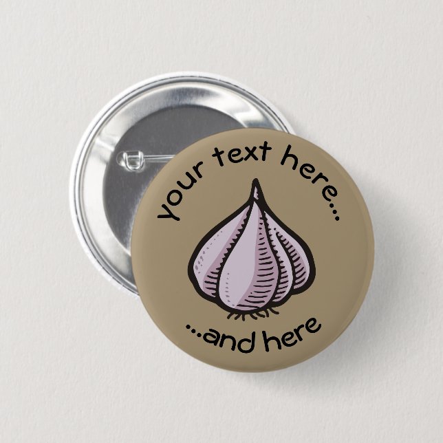 Garlic Bulb 6 Cm Round Badge (Front & Back)