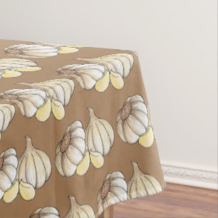 Garlic Bulb Cloves Vegetable Italian Food Cooking Tablecloth