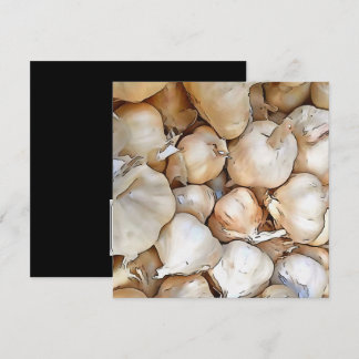 Garlic Bulbs Artistic Black Outline Art Invitation