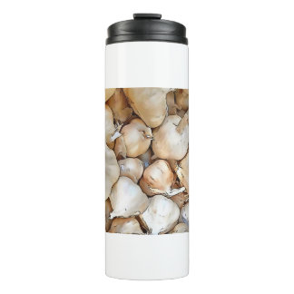 Garlic Bulbs Artistic Black Outline Art Thermal Tumbler