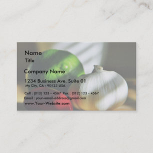 Garlic Bulbs Limes Chillies Peppers Chilli Business Card