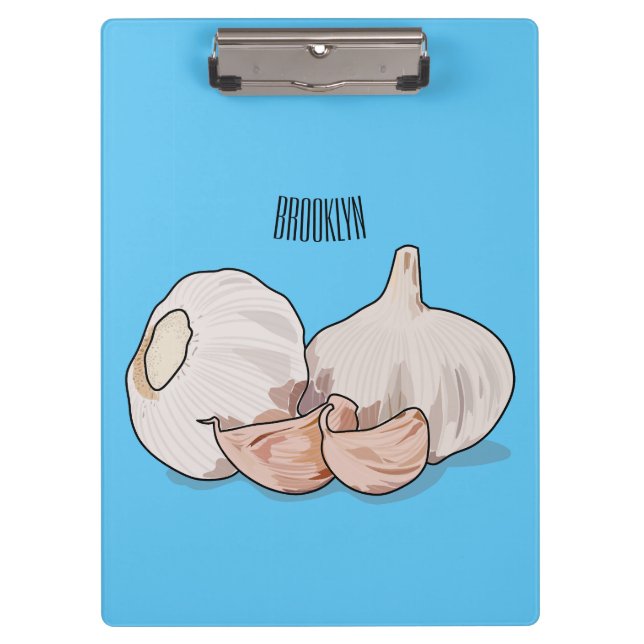 Garlic cartoon illustration   clipboard (Front)
