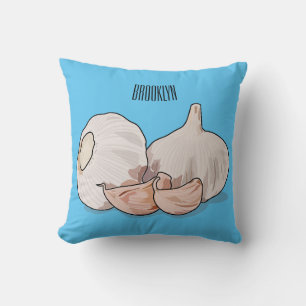 Garlic cartoon illustration cushion