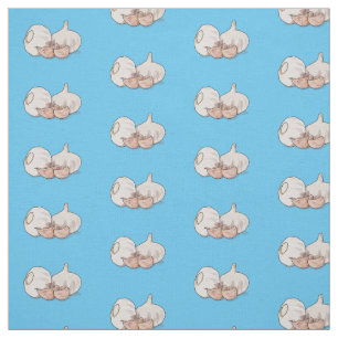 Garlic cartoon illustration fabric