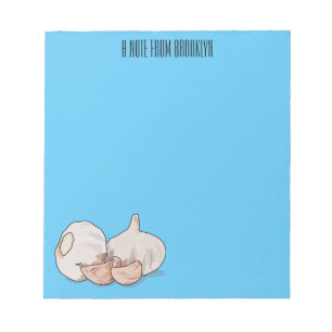 Garlic cartoon illustration notepad