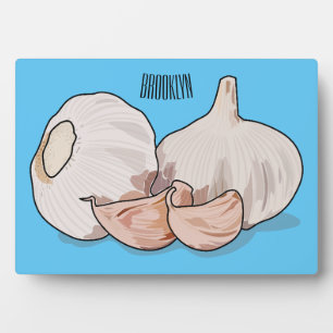 Garlic cartoon illustration   plaque