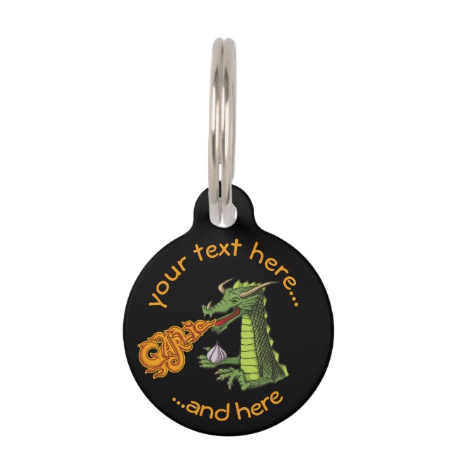 Garlic Dragon Pet Tag (Front)