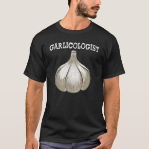 Garlic Garlicologist Funny Chef Garlic Bulb Love V T-Shirt