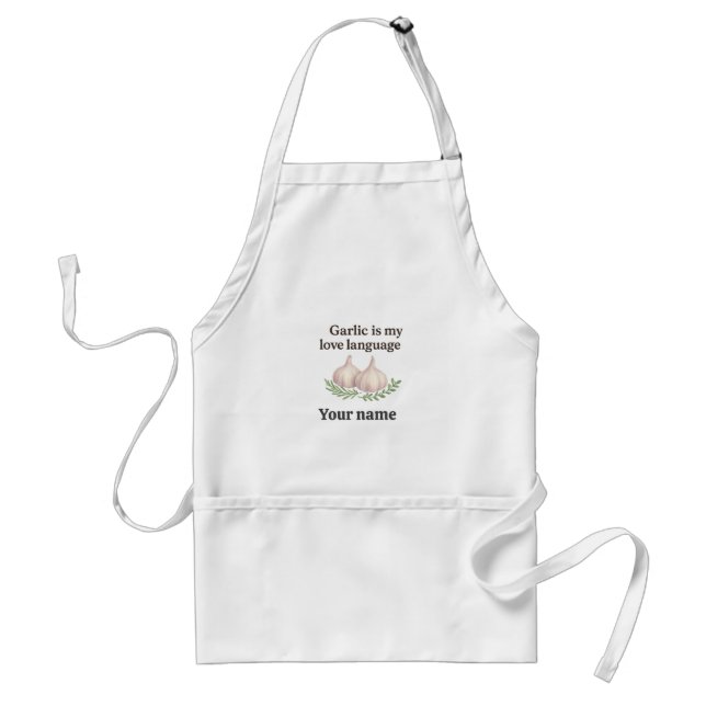 Garlic Is My Love Language – Personalised Garlic Standard Apron (Front)