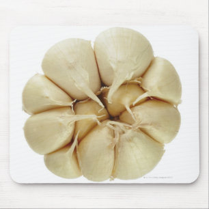 Garlic  isolated on white background, DFF image, Mouse Mat