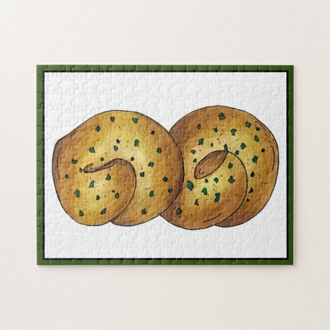 Garlic Knots Bread Roll Italian Food Cooking Chef Jigsaw Puzzle (Horizontal)