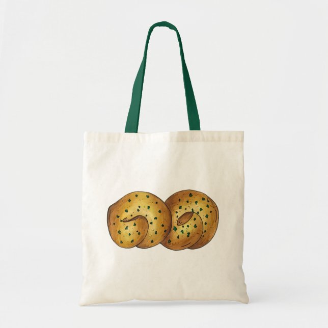 Garlic Knots Bread Roll Italian Food Cooking Chef Tote Bag (Front)